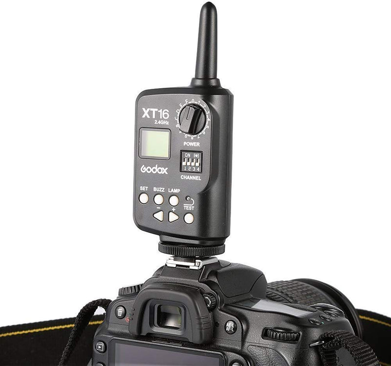 GODOX XT-16 Radio-Controlled Flash Trigger Transmitter + Receiver for Godox Witstro AD360 AD360II-C AD360II-N, Quicker, Quicker D, QT, QS, Gemini GT (XT-16)