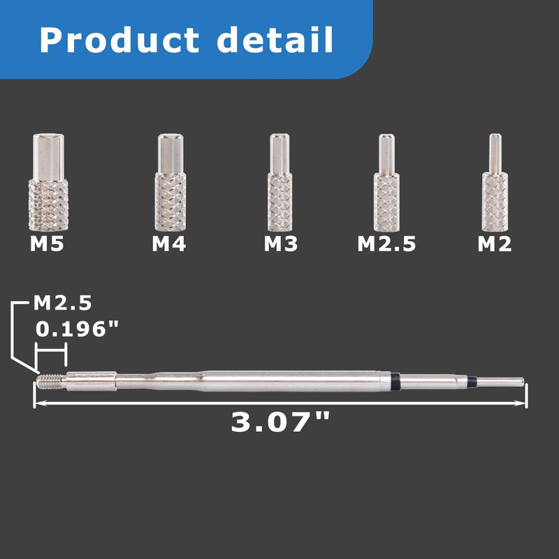Heat Set Insert Tool,Soldering Iron Tips Come with Thread inserts M2 M2.5 M3 M4 M5,Compatibe with C210 Soldering iron,3D Printing Tools