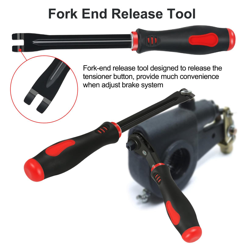 Automatic Slack Adjuster Tools, 5/16" Brake Adjustment Tool Ratcheting Wrench Air Brake System Adjustment Wrench Tools Set for Semi Truck Big Truck Trailers(2-Piece)