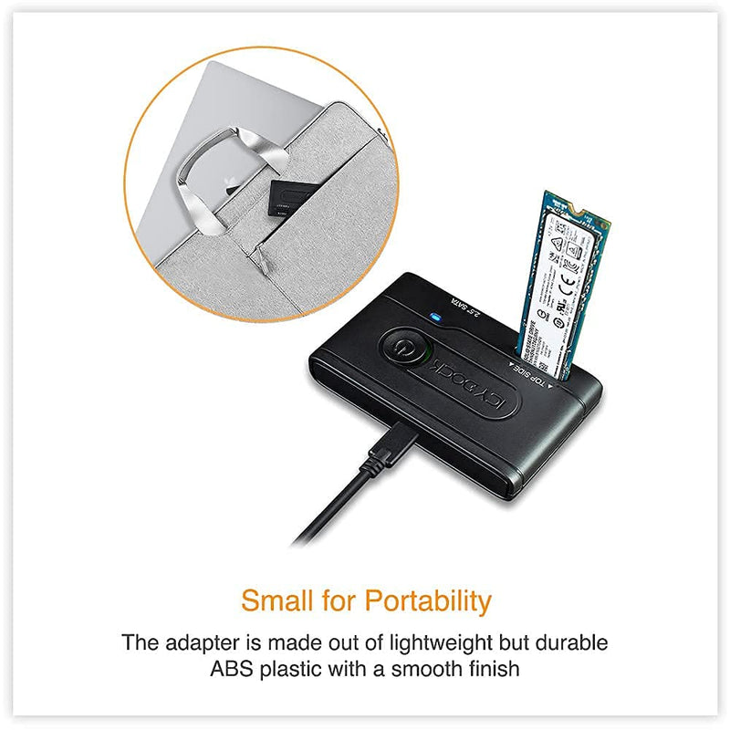 ICY DOCK 2.5” & M.2 SATA III HDD SSD to USB 3.2 Gen 1 (5Gbps) Hard Drive Docking Station Reader Adapter | EZ-Adapter MB031U-1SMB