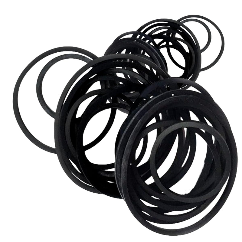 Sam&Johnny Rubber Belt DVD/CD Cassette Recorder Repair Maintenance, 4mm Width Flat Mixed Package 40-135mm Length Pulley Pully Belt Rubber Drive Belts(50/Pack)