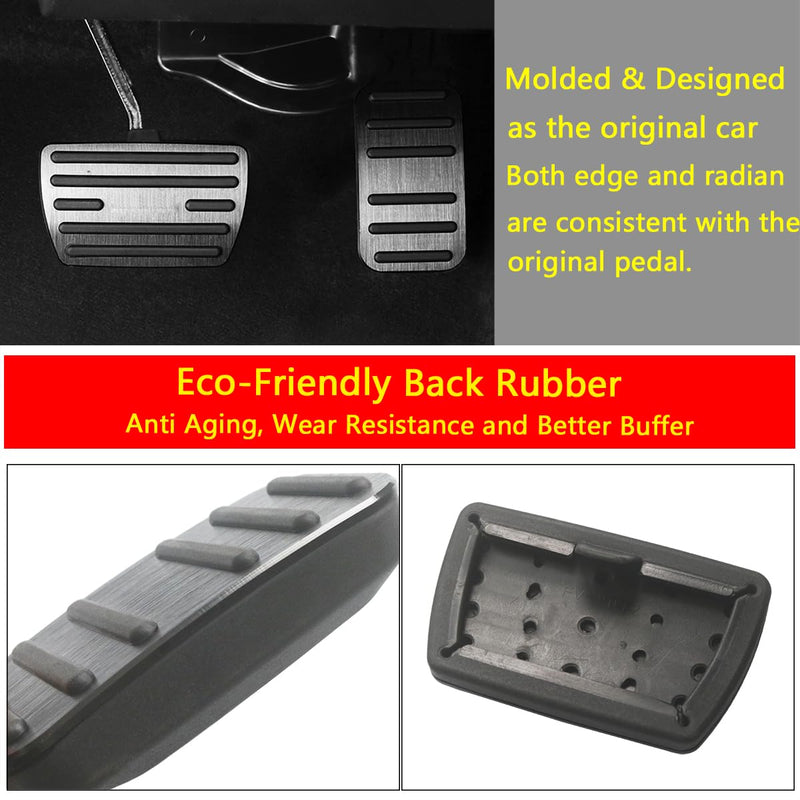 Foot Gas Brake Pedal Cover Compatible for Honda Civic CR-V Accord 2018-2025, for Odyssey Passport Insight 2019-2025 Accessories Accelerator Brake Pedal Cover Cap Black