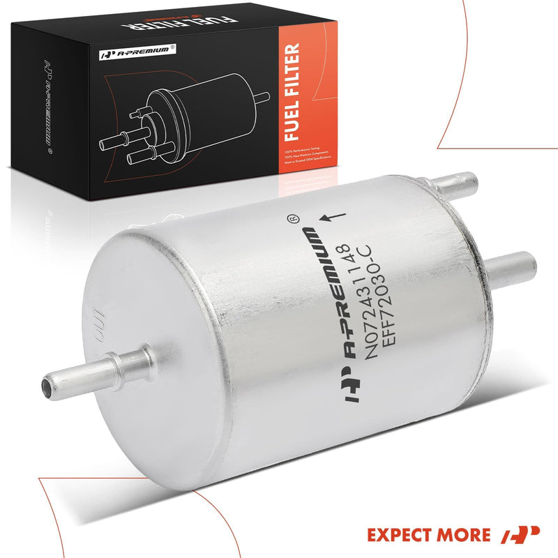 A-Premium Fuel Filter Compatible with Audi A4 2005-2007, A4 Quattro 2005 2007 2009, A6 2008-2011, A6 Quattro 2007-2009 2010, A8 Quattro 2009, R8 2009-2012, RS4, S6, S8, 1.8L 2.0L 3.2L 4.2L 5.2L