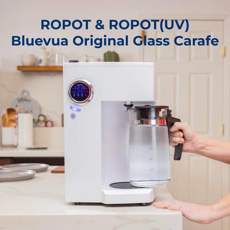 Bluevua Reverse Osmosis Water Filter Replacement Carafes, Replacement Jar for Ropot100 Countertop Water Purifier-1700ML