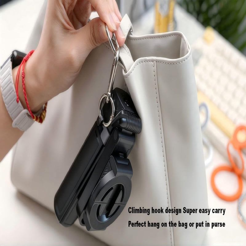 6-in-1 Magnetic Mini 20.5'' Selfie Stick for iPhone with LED Light. Can Converts into Mini Tripod/Phone Camera Grip/Handheld Stabilizer/Phone Stand. Selfie Stick with Rechargable Remote