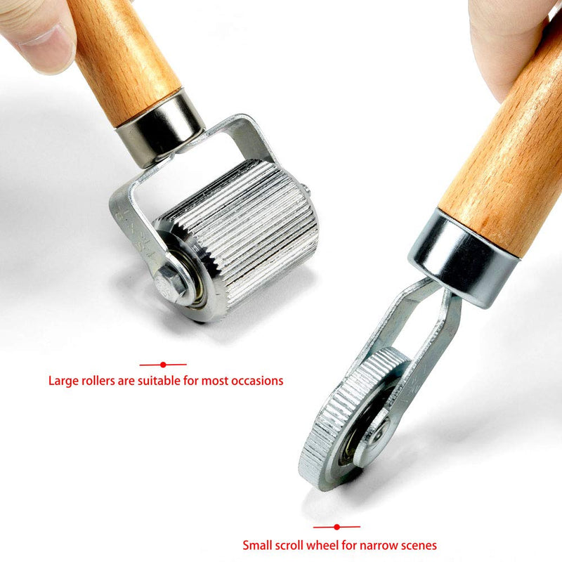 Car Sound Deadening Roller (2PCS, Width: 1.69in & 0.24in), Extremely Smooth Sound Insulation Roller Metal, Noise Deadening Car Sound Insulation Tool 2PCS - 1.69 inch/0.24 inch