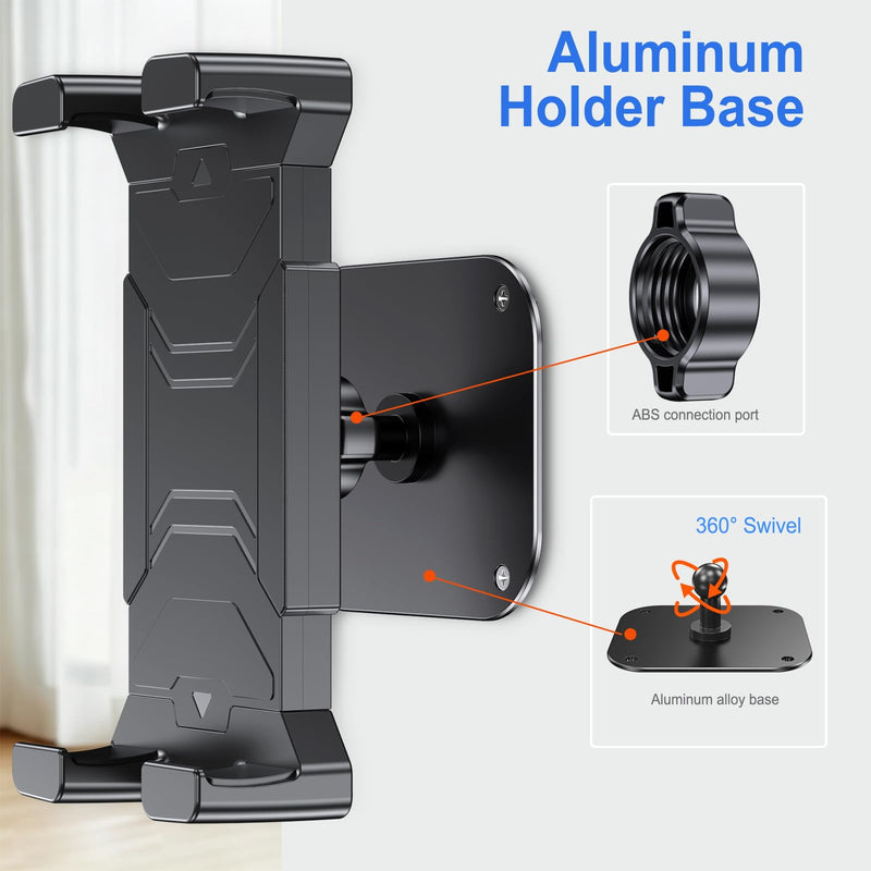 Aluminum Tablet Wall Mount, 360° Swivel, for 4.7-17.3" Tablets | 360° Rotation, Adjustable, for Fits iPad Pro/Air/Mini, Galaxy Tab & All 4.7-17.3" Tablets and Phones