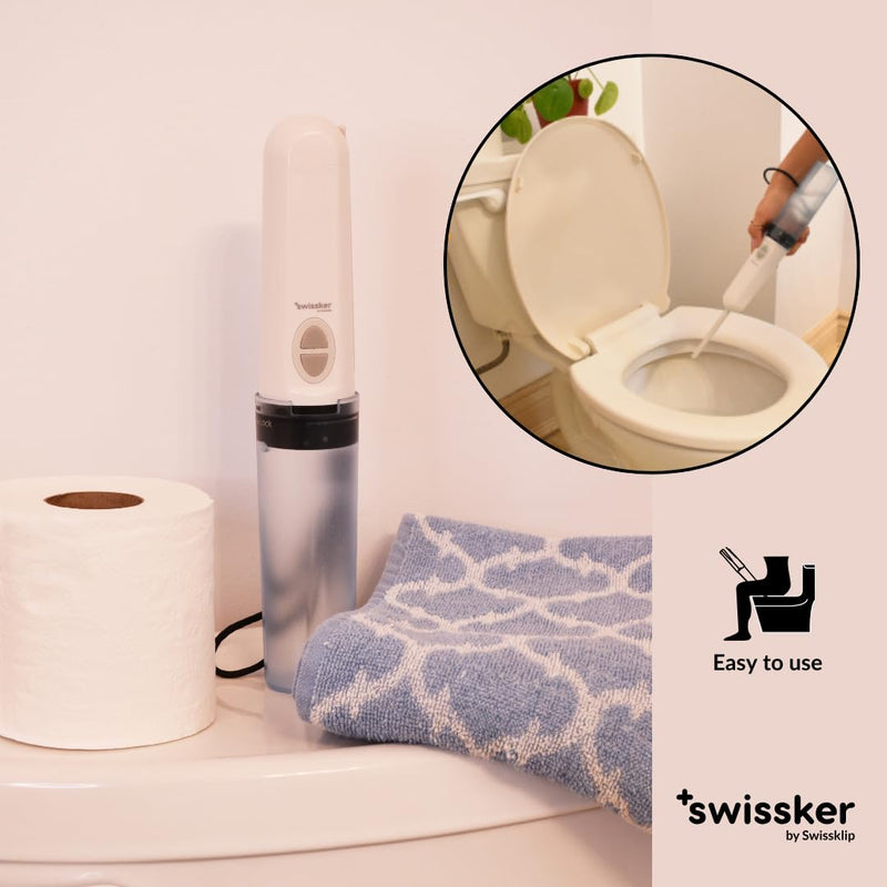 Swissker by Swissklip Portable Bidet Travel Sprayer – Rechargeable Electric Handheld Personal Hygiene Cleaner, Compact USB Bidet with Adjustable Pressure for Home & Travel