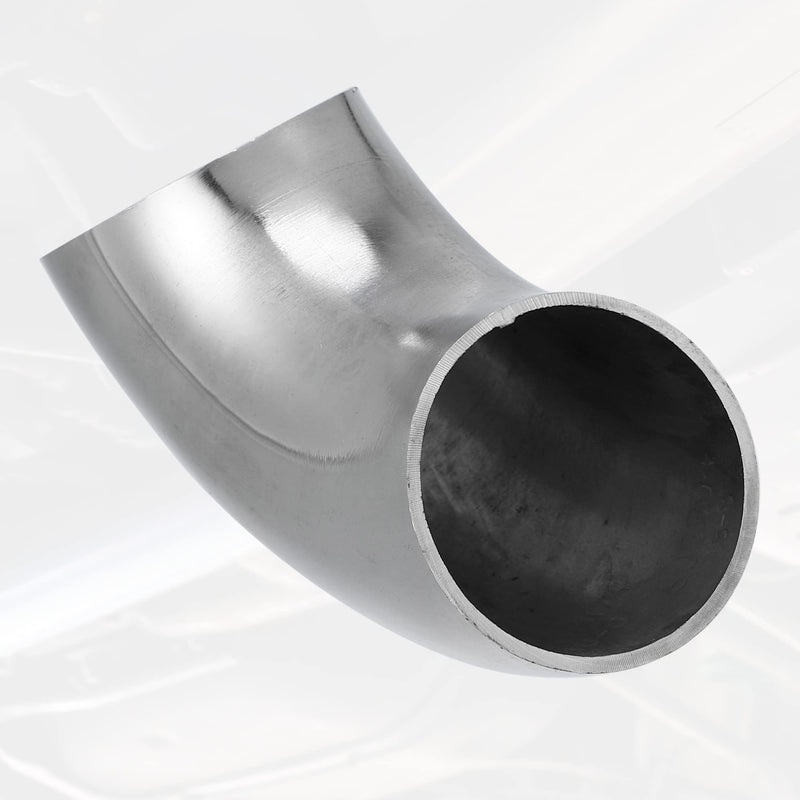 X AUTOHAUX 4pcs OD 1.5 Inch 90 Degree Mandrel Bend Elbow SS304 Stainless Steel Bend Tube Exhaust Elbow Pipe for Car Modified Exhaust System 1.5" Piping Silver Tone 1.5"