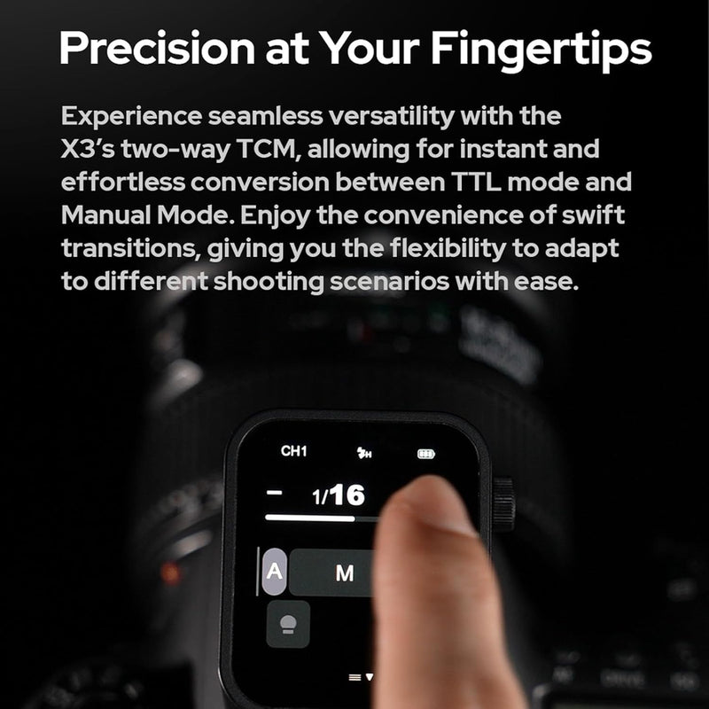 GODOX X3 X3S X3-S TTL Touchscreen Flash Trigger Compatible with Sony Cameras, 2.4G Wireless OLED Transmitter, Built-in 850mAh Lithium Battery (X2T-S XPro-S XProII-S Upgrade Version)