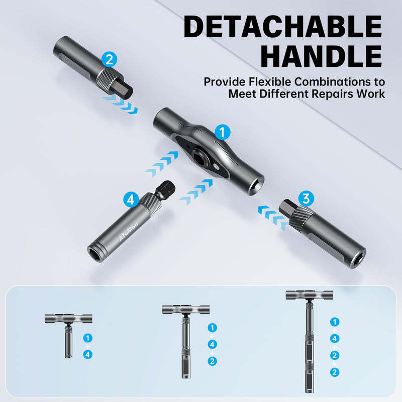 24 in 1 Magnetic Screwdriver Set, DIY Ratchet Screwdriver Set, Multi Bit Magnetic Drive Set with Detachable Ratchet Handle, Repair Tool Kit for Electronics, Bicycles, Stocking Stuffers for Men Women