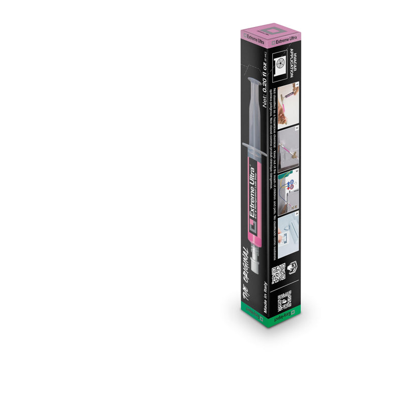 Extreme Ultra A/C Leak Stop Direct Easy Inject Solution for HVAC&R Systems up to 6 Tons with 1/4 SAE Charging Port, for all Refrigerants and Oils | Reusable, Refillable, US Patented - 0.2 fl oz (6 mL) A/C Leak Stop 1/4 SAE Adpt.