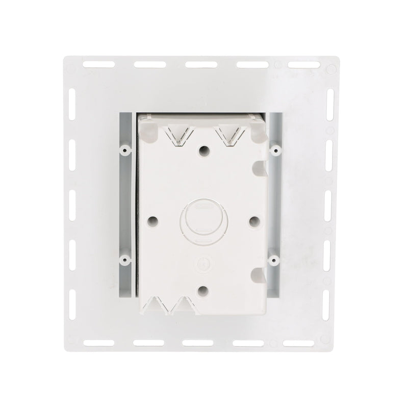 TayMac MR420CW 1-Gang Recessed Enclosure Extra Duty, 6-in-1 Nonmetallic Weatherproof in-Use Cover, Horizontal/Vertical, White Clear/White 1 Gang Wall Plate