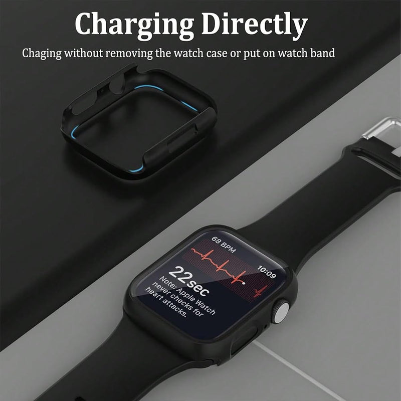 6 Pack Case with Tempered Glass Screen Protector for Apple Watch SE 3/SE 2/SE/6/5/4 44mm, Ultra-Thin Scratch Resistant Full Protective Hard PC Bumper Cover for iWatch 44mm Accessories(40mm) 40mm