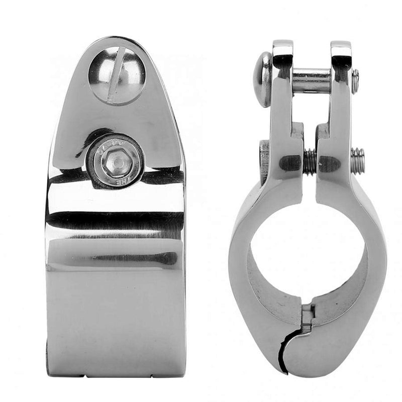 2Pcs Boat Bimini Top Hinged Jaw Slide, Stainless Steel 316 Marine Boat Canopy Tube Clamp Fitting Boat Accessories (Type: with Lock nut, 1inch) Type: with Lock nut