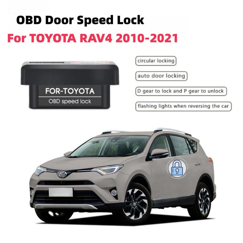 Smart Car Door Auto Speed Lock Unlock Module for Toyota Rav4 2010 2011 2012 2013 2014 2015 2016 2017 2018 2019 2020 2021 - OBD Plug and Play