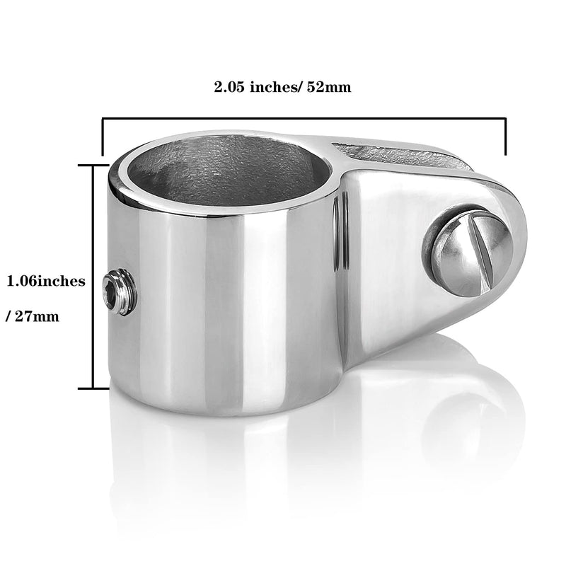 TINGZHIGO Marine Bimini Top Jaw Slide 316 Stainless Steel Fit for 1 inch or 7/8 inch Round Tube, Heavy Duty, Boat Bimini Top Hardware(4-Pack)
