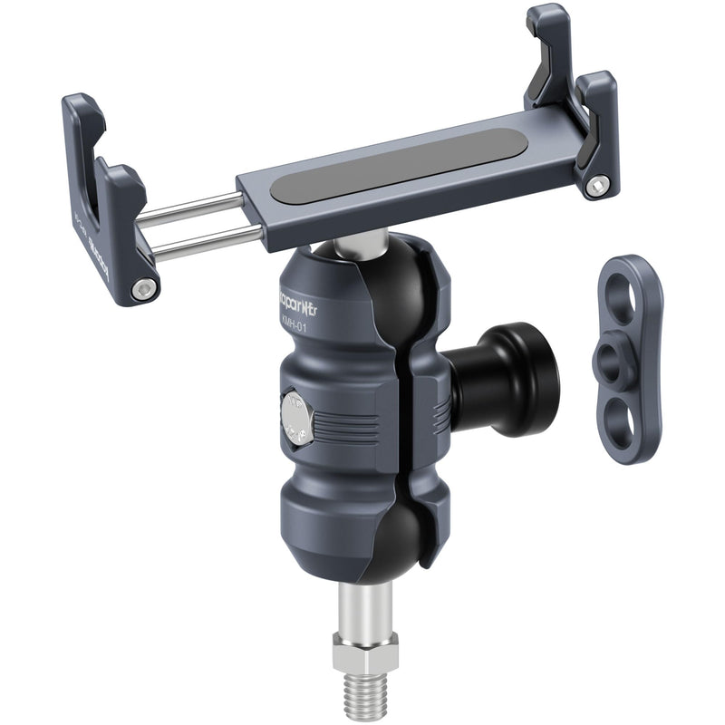 Anti-Theft Phone Holder Kit, with M8 Screw for Mirror Install, 25mm Ball Head & Seat Short Bar Double Socket Arm, 360° Adjustable Motorcycle Phone Mount, for Tricycle/ATVs (KPS-05) KPS-05-25mm/1 Inch Ball-M8 Screw-Mirrors Install