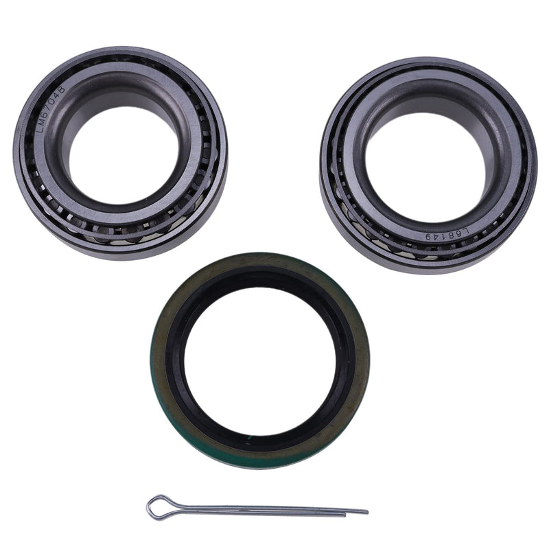 Bearing Kit Compatible with Mobile Home Trailer Axle LM67048/L68149 Bearing 10-41 Seal