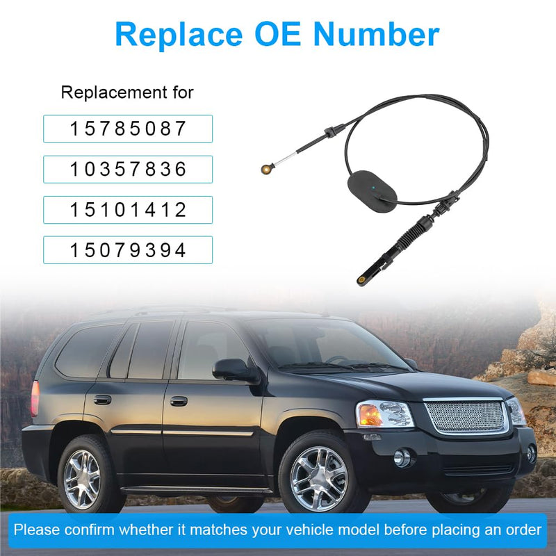 15785087 Automatic Transmission Gear Shifter Cable Compatible with Chevy Trailblazer SSR GMC Envoy Buick Rainier Oldsmobile Bravada Saab 9-7x Isuzu Ascender 4.2L 5.3L 6.0L L6 V8