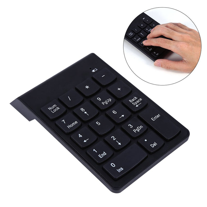 USB Numeric Keypad, 18 Keys Mini Number Pad Plug and Play, Spillproof Dust Proof, with Ergonomic Tilt for Laptop Desktop PC Notebook