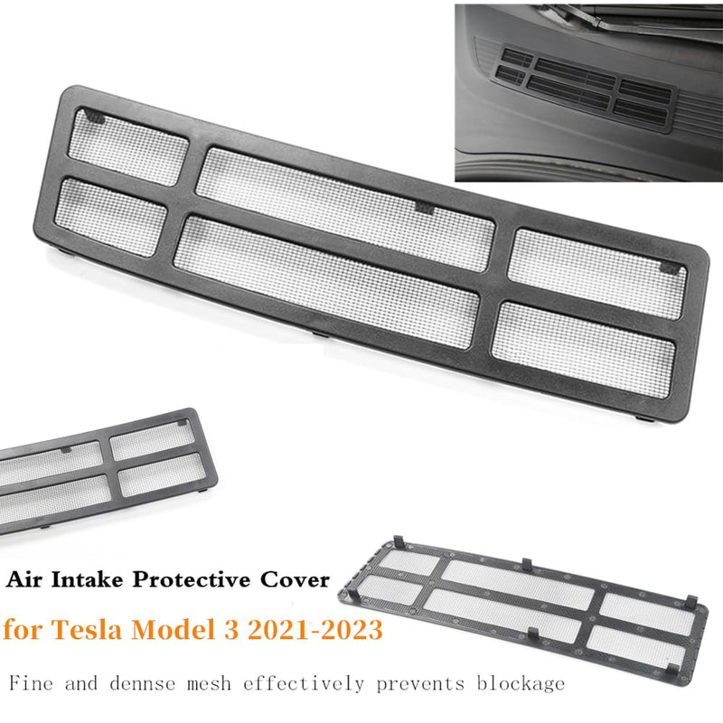 Air Intake Protective Cover for Tesla Model 3 2021-2023 Air Flow Vent Protect Inlet Cover Exterior Accessories with Aluminum Alloy Mesh Air Intake Vent Grille Cover