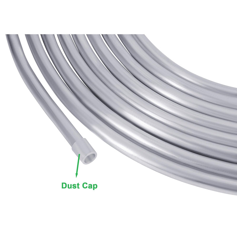 3/8 Metal Fuel Line,3/8" OD Aluminium Coiled Tubing Hard Tube for Refrigeration Tubing, Automotive Oil Pipe,Brake Line, Metal Gas Line, 10FT 3/8‘’ OD 10FT