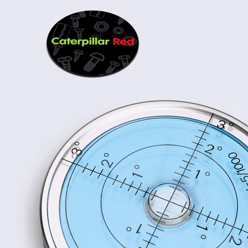 Magnetic Metal Large Spirit Bubble Level 60mm Diameter, (2 23/64 in), Degrees, Circular, Surface Level - Metal Housing, Blue/Silver