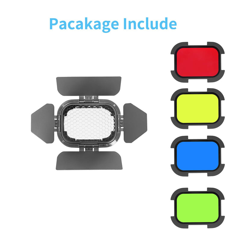 Godox BD-07 II Barndoor Kit Compatible with Godox AD200 pro II Flash