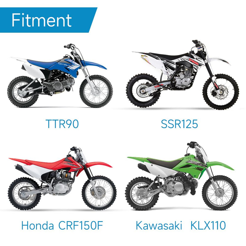 HIAORS 7/8" Motorcycle Hand Grips for CRF YZF WRF KXF KLX Pit Dirt Bike Motocross Motorcycle Offroad Dirt Bike Black