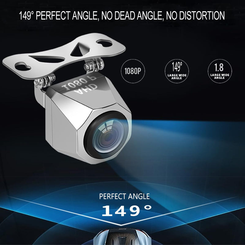 Backup Camera for Car, AHD1080P/CVBS Metal Housing Wide Angle Rearview Reversing Back up Camera, Perfect Night Vision IP69 Waterproof Reverse Rear View Camera for Car SUV Pickup and Other Vehicles