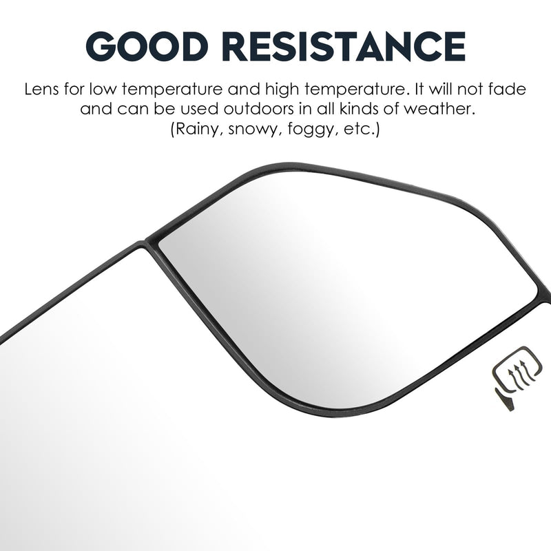 Passenger Right Side Heated Blind Spot Mirror Glass Fit for 2015-2020 Ford F-150, Side View Mirror Glass, Replacement for FL3Z17K707A Passenger Side(Right)