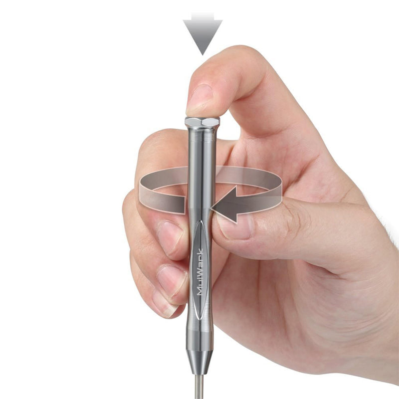 MULWARK Small Screwdriver Set, 6pcs Magnetic Mini Screwdriver Set, Micro Precision Flathead and Phillips Glasses Screwdriver with Case for Eyeglasses, Watches, Electronics, Phone And Computer 6PC Screwdriver Set