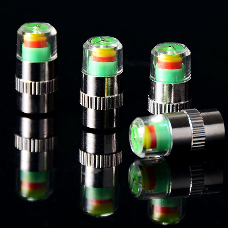 ANKI HAPPIGO 8Pcs 2.2Bar 32-to-35 PSI Car Tire Pressure Monitor Valve Stem Caps Sensor Indicator Easy to Read 3 Color Eye Alert 2.2Bar 32PSI