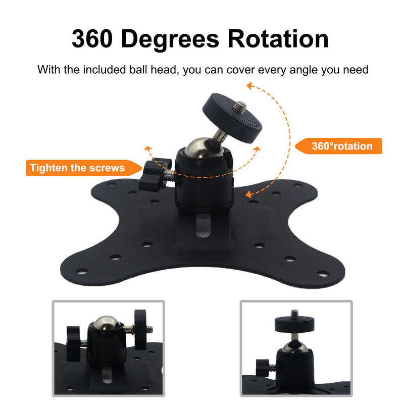 Vertically Mounted Projector Bracket Wall-Mounted Universal Ceiling Wall Projector, 1/4" Screw, Camera Bracket Mini Projector Bracket（2.36in）