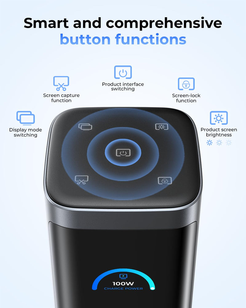 RayCue 14 in 1 Docking Station Dual Monitor, 2 * 4K HDMI, 6 USB Ports, 5 Shortcut Button, 1Gbps Ethernet, PD3.0(No Power Adapter), Laptop Docking Station for Dell/HP/Lenovo/Asus/Acer/Mac