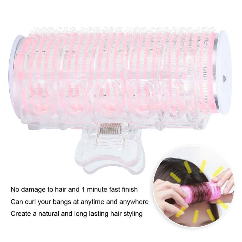 Hair Curlers Rollers USB Portable Hair Roller Bangs Curling Hair Styling Tool Mini Electric Hair Curler(pink)