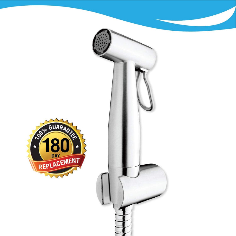 VRH Bidet Sprayer for Toilet and Baby Cloth Diaper Sprayer, Handheld Shattaf Bidet Spray for Toilet with Stainless Steel and Complete Accessories FXVH0-0040ES