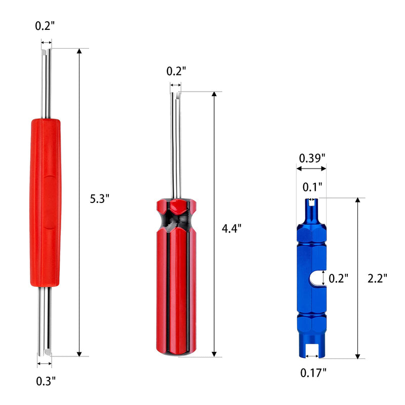 56Pcs Valve Stem Removal Tool, Valve Cores, 4-Way Valve Tool, Valve Core Remover Tool, Valve Stem Caps 56