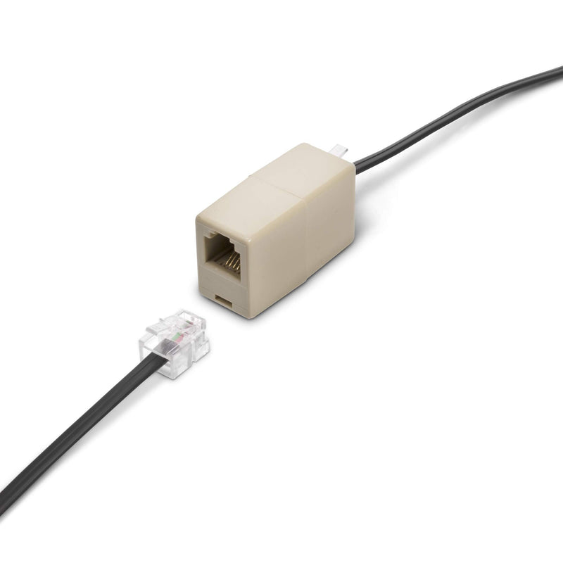 THE CIMPLE CO Phone Line Cord 50 Feet - Modular Telephone Extension Cord 50 Feet - 2 Conductor (2 pin, 1 line) cable - Works great with FAX, AIO, and other machines - Black 50 Feet Cord (15 Meter)