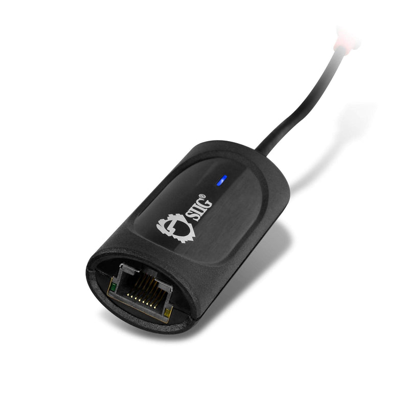SIIG USB Type C to Gigabit Ethernet Adapter - 10/100/1000 Mbps LAN adapter for Windows and Mac Systems, Thunderbolt 3 (Black) Black - USB C
