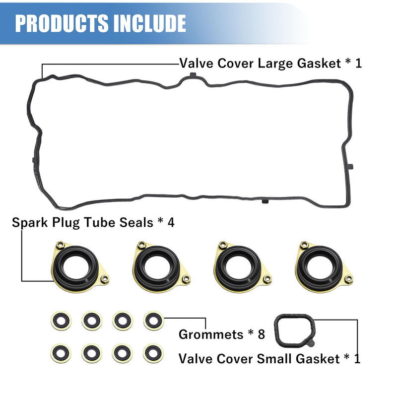 Sorello Engine Valve Cover Gasket Set for Acura ILX 2016-2020 for Honda Accord 2013-2017 for Honda CR-V 2016-2018 2.4L - Replace 12030-5A2-A01 VS50887 VS50916