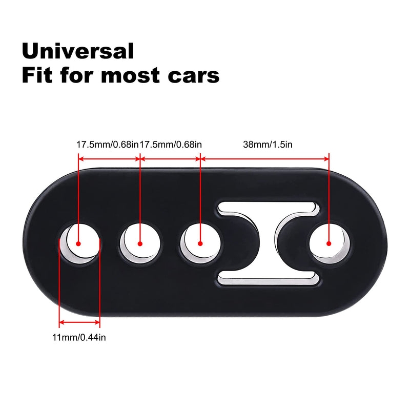 EVIL ENERGY Exhaust Hanger Rubber Adjustable Insulator Bushing Mount 4 Holes Universal 4PCS 2