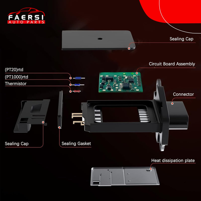  [AUSTRALIA] - FAERSI 22680-7S000 AF10141 for 2003-2014 Altima & 2006-14 Maxima & 07-13 Sentra & 05-15 Xterra & 2003-2015 Murano | Infiniti 08-13 G37 & 05-08 G35 & More MAF Mass Air Flow Sensor