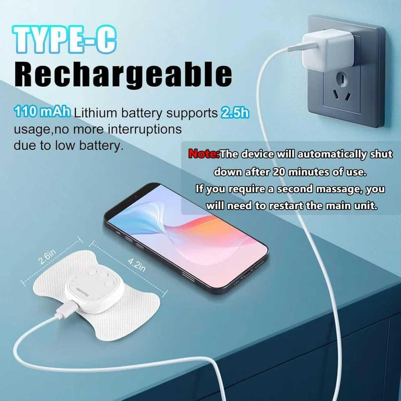 Wireless TENS Unit - 6 Mode 19 Intensity with Screen Display Portable TENS Device - TENS Unit Muscle Stimulator for Back, Sciatica, Shoulder Pain Relief