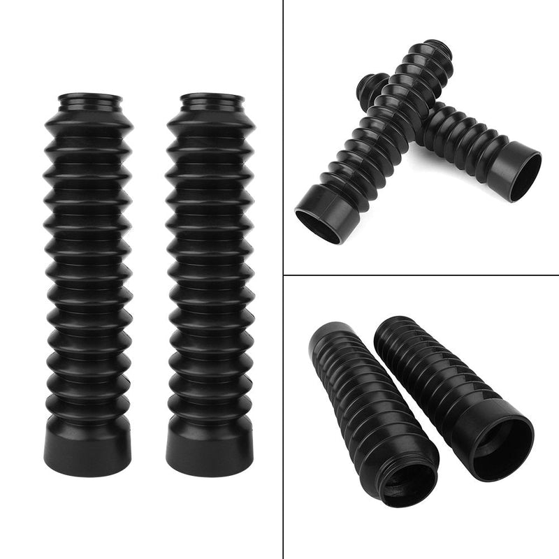 1 Pair/2 Pcs Universal Motorcycle Bike Front Fork Cover, Rubber Front Fork Dust Cover Boots Protector Shock Gaiters Pad Wrap Cover Set