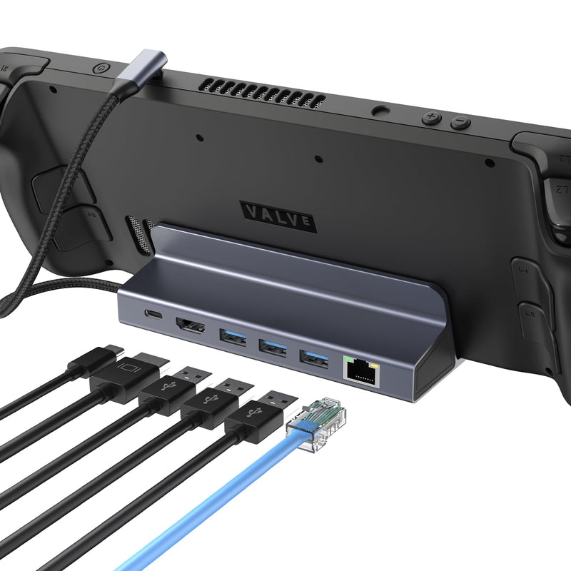 Tiergrade USB C Hub, 6-in-1 USB C Hub, 4K HDMI, 3 x USB-A 3.0, Ethernet for MacBook Pro, Steam Deck Docking Station, iMac and More