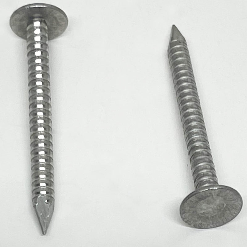 (500) 1.25”-RING SHANK ALUMINUM - ROOFING SIDING NAILS - Vinyl & Aluminum Siding & Facia Trim Nail – Aluminum metal secure holding Ring Shank nail – 1.25 in 500-Pack