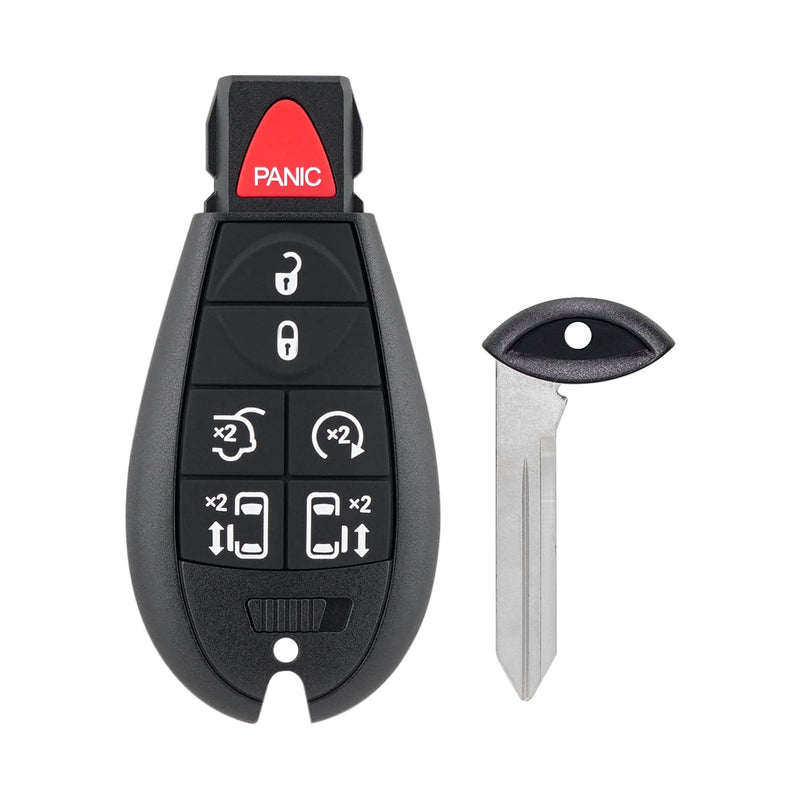 2PCS Key Fob Replacement for Dodge Grand Caravan 2008 2009 2010 2011 2012 2013 2014 2015 2016 2017 2018 2019 2020 Remote Key for FCC ID: IYZ-C01C / M3N5WY783X