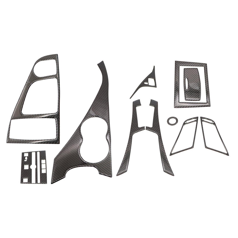 NLQR 11pcs Carbon Fiber Full Interior Set Kit Cover Trim Compatible with Infiniti Q50 Q60 2014 2015 2016 2017 2018 2019 2020